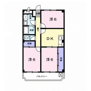 3DK 間取り図