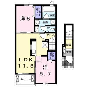 2LDK 間取り図
