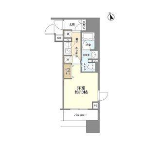 1K 間取り図