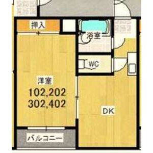 1DK 間取り図