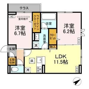 2LDK 間取り図