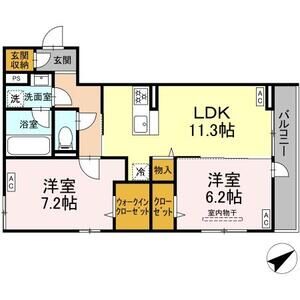 2LDK 間取り図