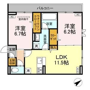 2LDK 間取り図