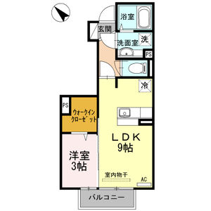 1LDK 間取り図