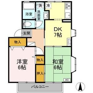 2DK 間取り図
