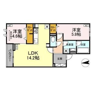 2LDK 間取り図