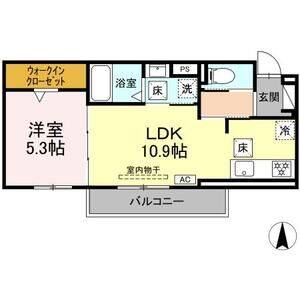 1LDK 間取り図