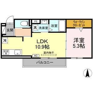 1LDK 間取り図