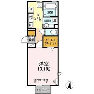 1K 間取り図