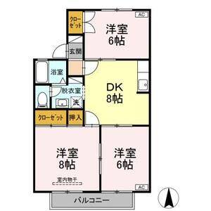 3DK 間取り図