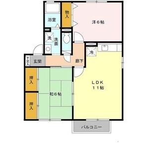 2LDK 間取り図