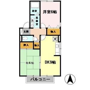 2DK 間取り図