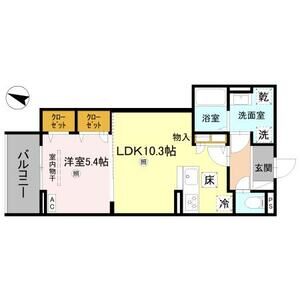 1LDK 間取り図