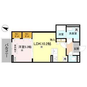 1LDK 間取り図