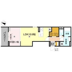 1LDK 間取り図