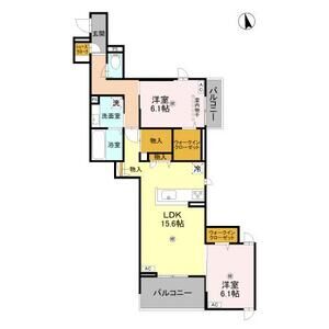 2LDK 間取り図