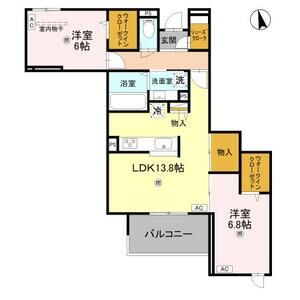 2LDK 間取り図