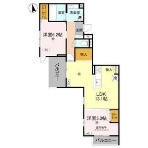 2LDK 間取り図