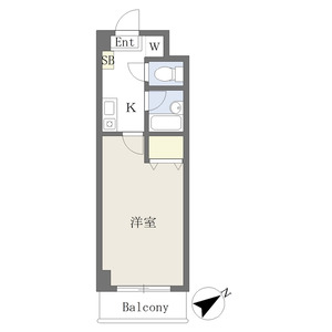 1K 間取り図
