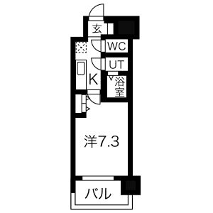 1K 間取り図