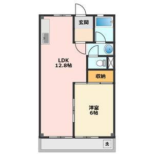 1LDK 間取り図