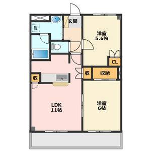 2LDK 間取り図