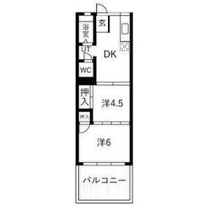 2DK 間取り図