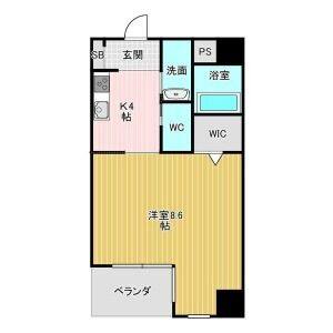1K 間取り図