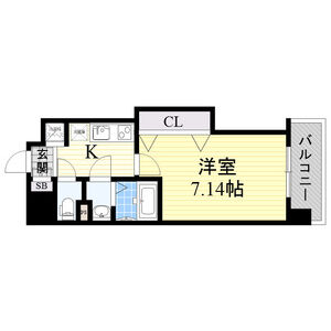 1K 間取り図