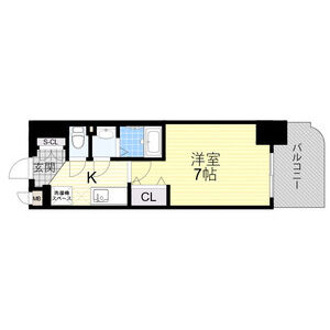 1K 間取り図