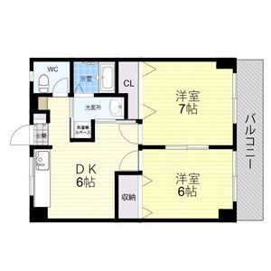 2DK 間取り図