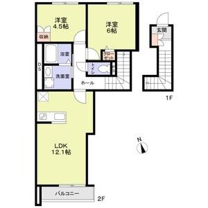 2LDK 間取り図