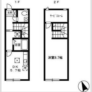 1DK 間取り図