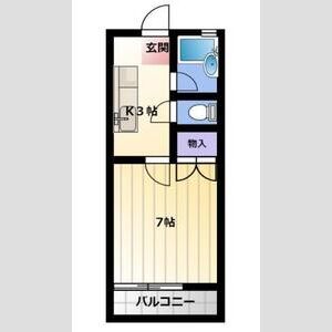 1K 間取り図