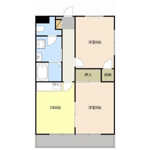 2DK 間取り図