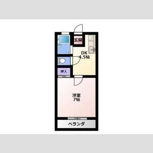 1DK 間取り図