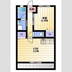 1LDK 間取り図