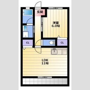 1LDK 間取り図