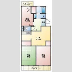 3DK 間取り図