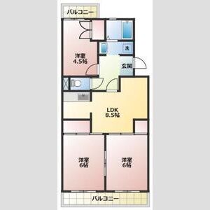 3DK 間取り図