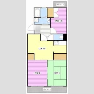 3DK 間取り図