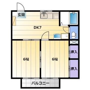 2DK 間取り図