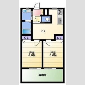 2DK 間取り図