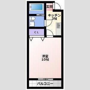 1DK 間取り図