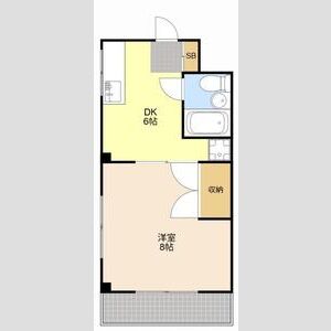 1DK 間取り図