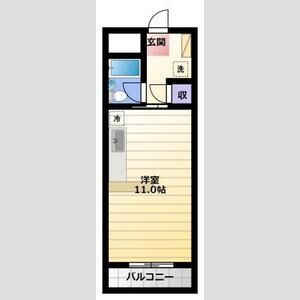 1K 間取り図