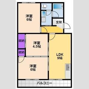 3LDK 間取り図
