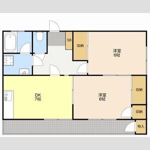 2DK 間取り図