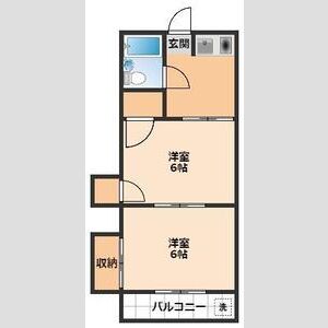 2DK 間取り図