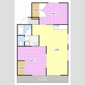 2LDK 間取り図
